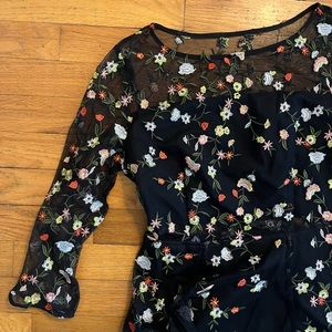 Black Embroidered Dress